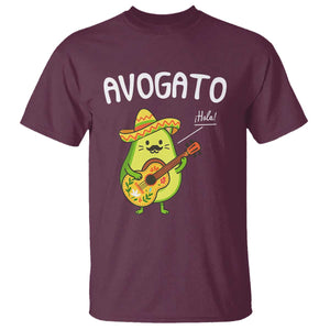 Funny Avocado Cat Avogato T Shirt Cinco De Mayo Mexican TS11 Maroon Print Your Wear