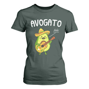 Funny Avocado Cat Avogato T Shirt For Women Cinco De Mayo Mexican TS11 Dark Forest Green Print Your Wear