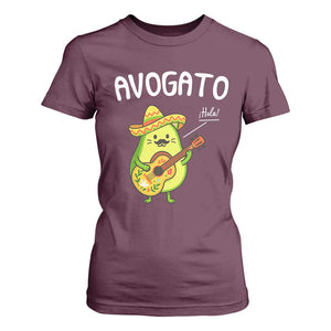 Funny Avocado Cat Avogato T Shirt For Women Cinco De Mayo Mexican TS11 Maroon Print Your Wear