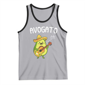 Funny Avocado Cat Avogato Tank Top Cinco De Mayo Mexican TS11 Athletic Heather Black Print Your Wear
