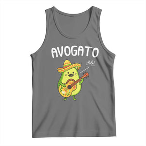 Funny Avocado Cat Avogato Tank Top Cinco De Mayo Mexican TS11 Black Heather Print Your Wear