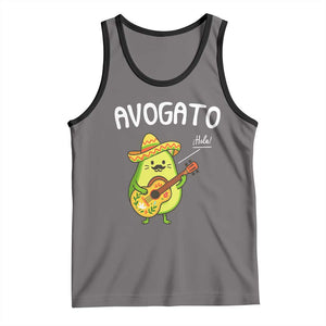 Funny Avocado Cat Avogato Tank Top Cinco De Mayo Mexican TS11 Deep Heather Black Print Your Wear