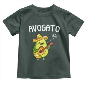 Funny Avocado Cat Avogato Toddler T Shirt Cinco De Mayo Mexican TS11 Dark Forest Green Print Your Wear