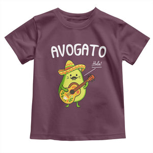 Funny Avocado Cat Avogato Toddler T Shirt Cinco De Mayo Mexican TS11 Maroon Print Your Wear