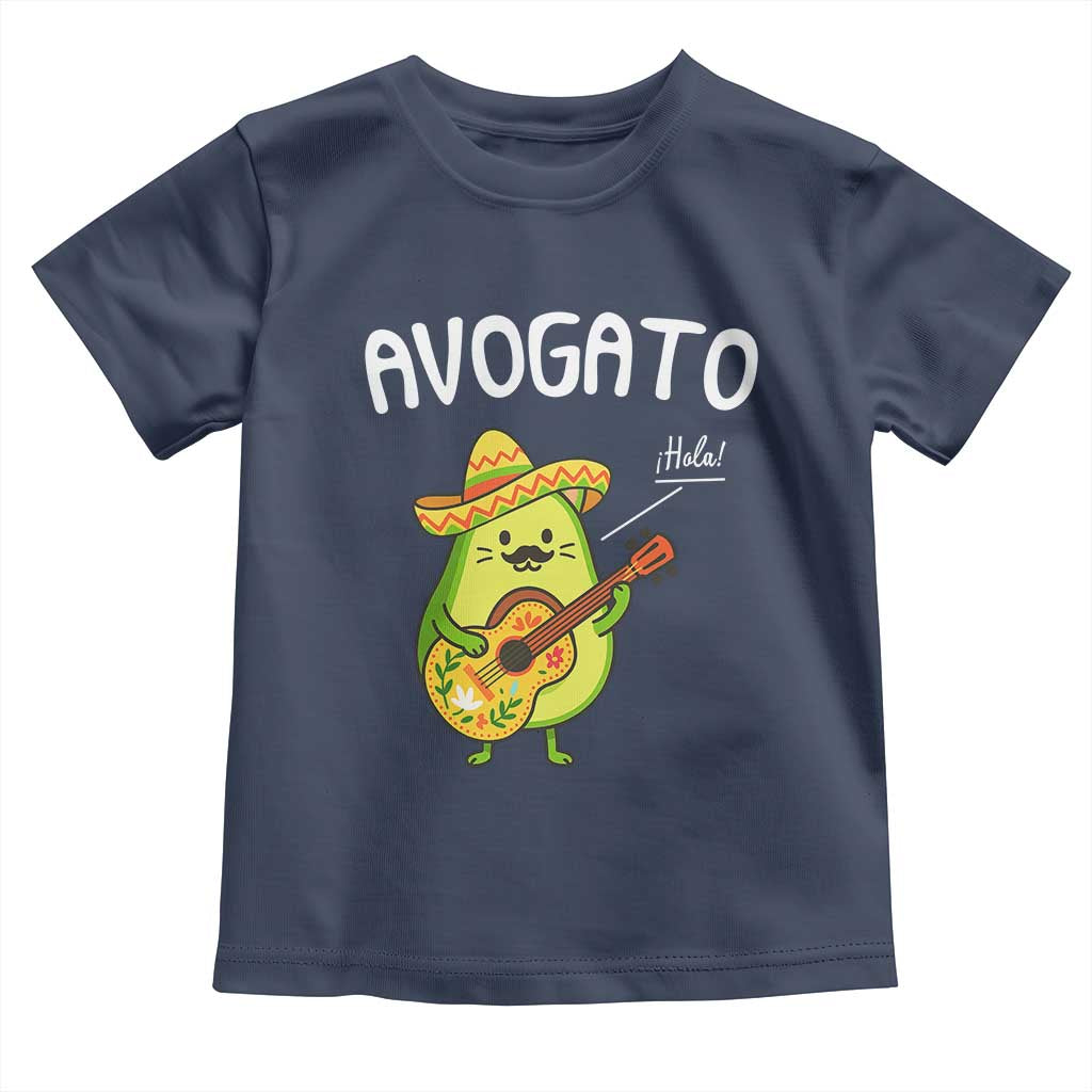 Funny Avocado Cat Avogato Toddler T Shirt Cinco De Mayo Mexican TS11 Navy Print Your Wear
