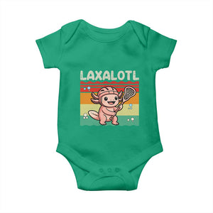 Funny Axolotl Lacrosse LAX Laxalotl Baby Onesie Lacrosse Player Retro Vintage TS11 Irish Green Print Your Wear
