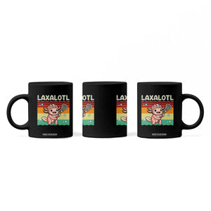 Funny Axolotl Lacrosse LAX Laxalotl Coffee Mug Lacrosse Player Retro Vintage TS11 Print Your Wear