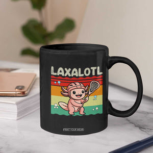 Funny Axolotl Lacrosse LAX Laxalotl Coffee Mug Lacrosse Player Retro Vintage TS11 Print Your Wear