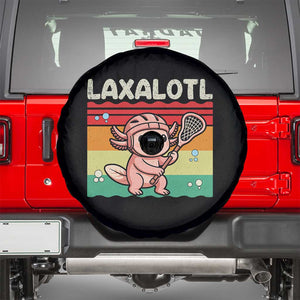 Funny Axolotl Lacrosse LAX Laxalotl Spare Tire Cover Lacrosse Player Retro Vintage TS11 Black Print Your Wear
