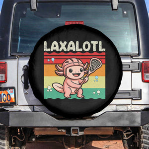 Funny Axolotl Lacrosse LAX Laxalotl Spare Tire Cover Lacrosse Player Retro Vintage TS11 No hole Black Print Your Wear
