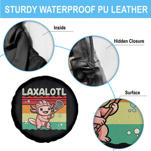 Funny Axolotl Lacrosse LAX Laxalotl Spare Tire Cover Lacrosse Player Retro Vintage TS11 Print Your Wear