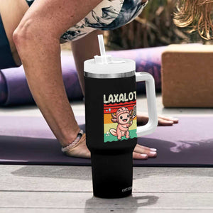 Funny Axolotl Lacrosse LAX Laxalotl Tumbler With Handle Lacrosse Player Retro Vintage TS11 Print Your Wear