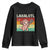 Funny Axolotl Lacrosse LAX Laxalotl Youth Sweatshirt Lacrosse Player Retro Vintage TS11 Black Print Your Wear