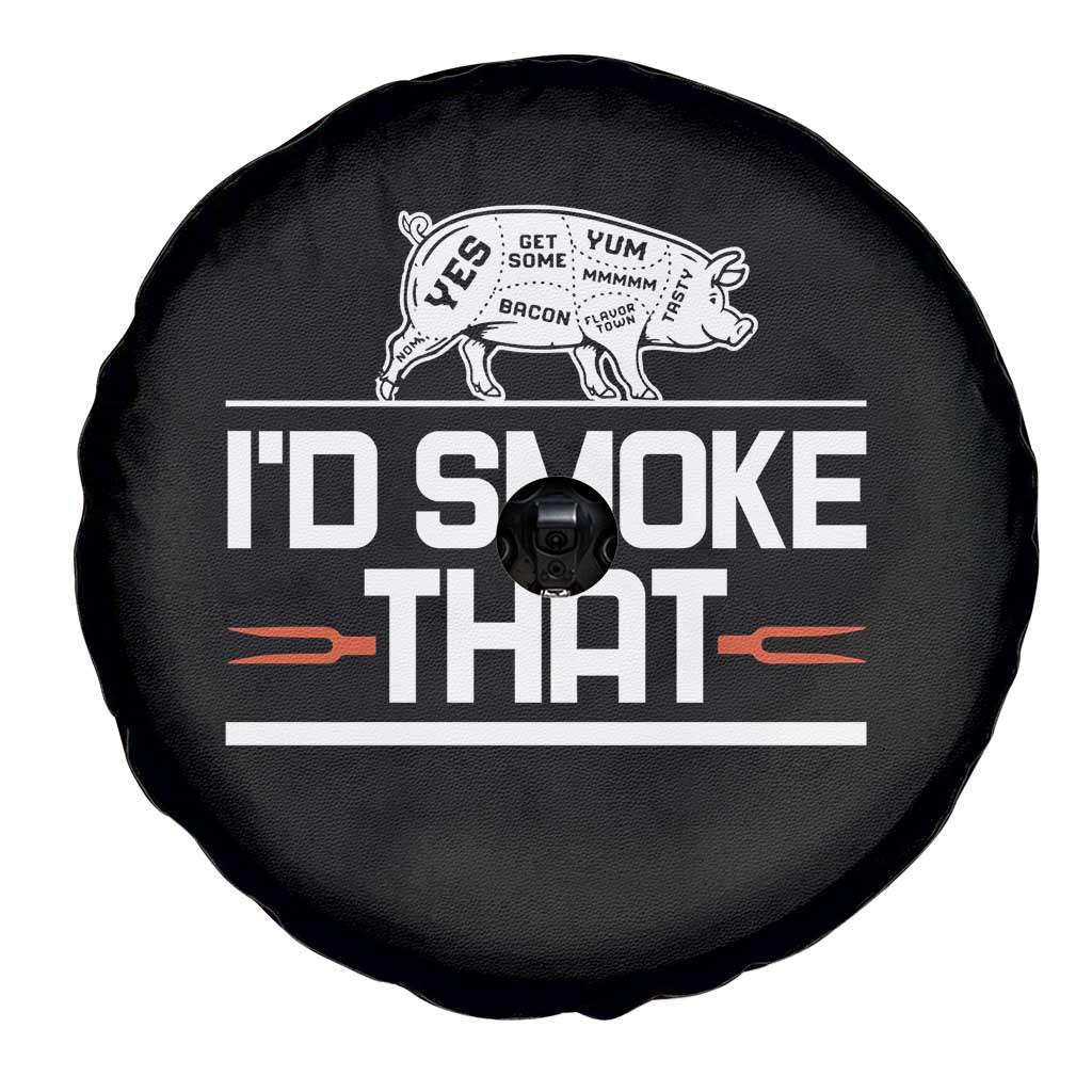 Funny BBQ I'd Smoke That Spare Tire Cover Chef Butcher Cook BBQ TS10 Print Your Wear