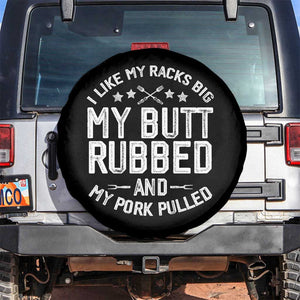 Funny BBQ Spare Tire Cover Pork Rub Smoking Meat Smoker Hilarious Grill Chef Grilling Gift TS10 No hole Black Print Your Wear