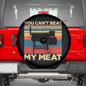 Funny BBQ Spare Tire Cover You Can't Beat My Meat Dad Grill Gift TS10 Black Print Your Wear