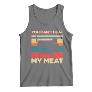 Funny BBQ Tank Top You Can't Beat My Meat Dad Grill Gift TS10 Black Heather Print Your Wear