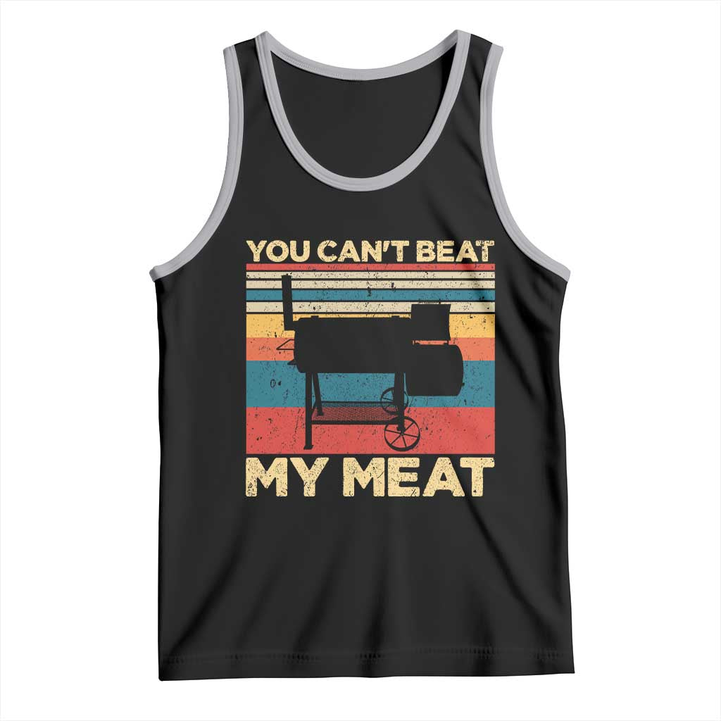 Funny BBQ Tank Top You Can't Beat My Meat Dad Grill Gift TS10 Black Athletic Heather Print Your Wear