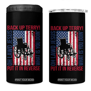 Funny Back Up Terry Put It In Reverse 4 in 1 Can Cooler Tumbler Oh Lawd Jesus What Is You Doin TS11 One Size: 16 oz Black Print Your Wear