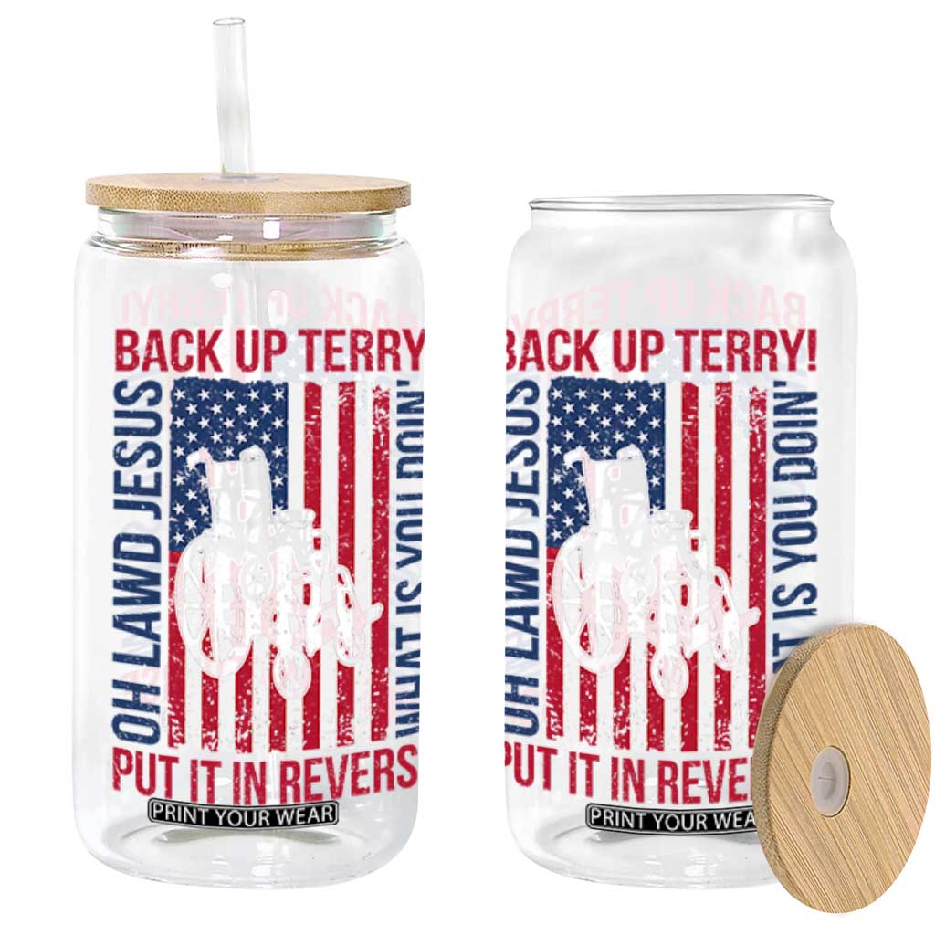 Funny Back Up Terry Put It In Reverse Glass Can Oh Lawd Jesus What Is You Doin TS11 Black Print Your Wear