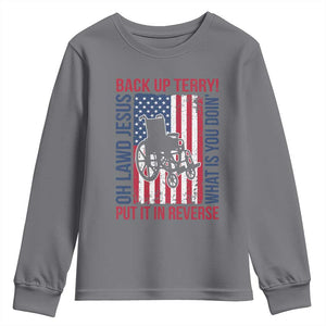 Funny Back Up Terry Put It In Reverse Youth Sweatshirt Oh Lawd Jesus What Is You Doin TS11 Charcoal Print Your Wear
