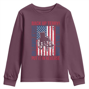 Funny Back Up Terry Put It In Reverse Youth Sweatshirt Oh Lawd Jesus What Is You Doin TS11 Maroon Print Your Wear