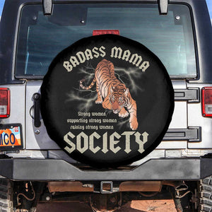 Funny Badass Mama Society Spare Tire Cover Vintage Tiger Mother's Day TS11 No hole Black Print Your Wear
