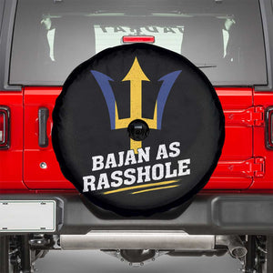 Funny Bajan As Rasshole Spare Tire Cover Barbados Tridents TS11 Black Print Your Wear