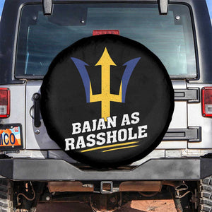 Funny Bajan As Rasshole Spare Tire Cover Barbados Tridents TS11 No hole Black Print Your Wear