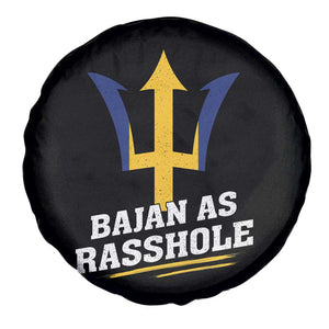 Funny Bajan As Rasshole Spare Tire Cover Barbados Tridents TS11 Print Your Wear