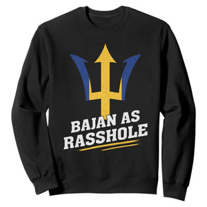 Funny Bajan As Rasshole Sweatshirt Barbados Tridents TS11 Black Print Your Wear