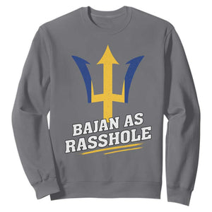Funny Bajan As Rasshole Sweatshirt Barbados Tridents TS11 Charcoal Print Your Wear