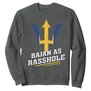 Funny Bajan As Rasshole Sweatshirt Barbados Tridents TS11 Dark Heather Print Your Wear