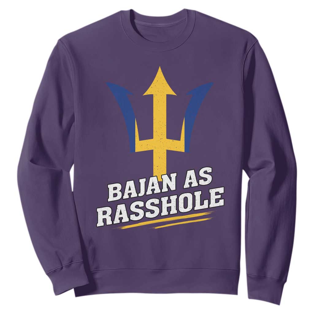 Funny Bajan As Rasshole Sweatshirt Barbados Tridents TS11 Purple Print Your Wear