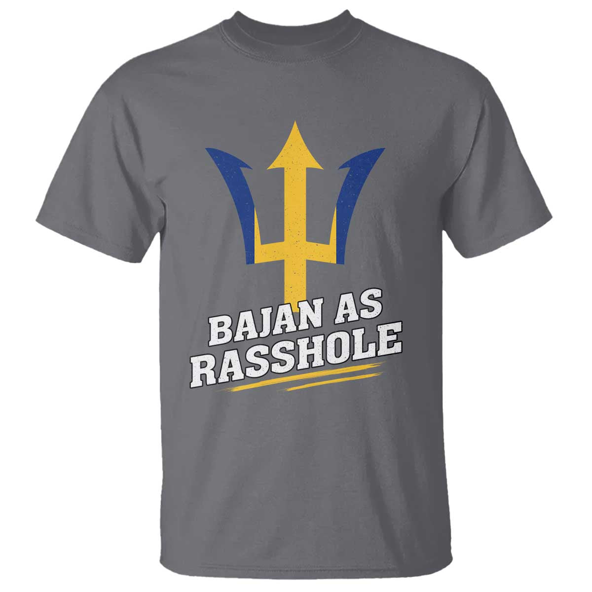 Funny Bajan As Rasshole T Shirt Barbados Tridents TS11 Charcoal Print Your Wear