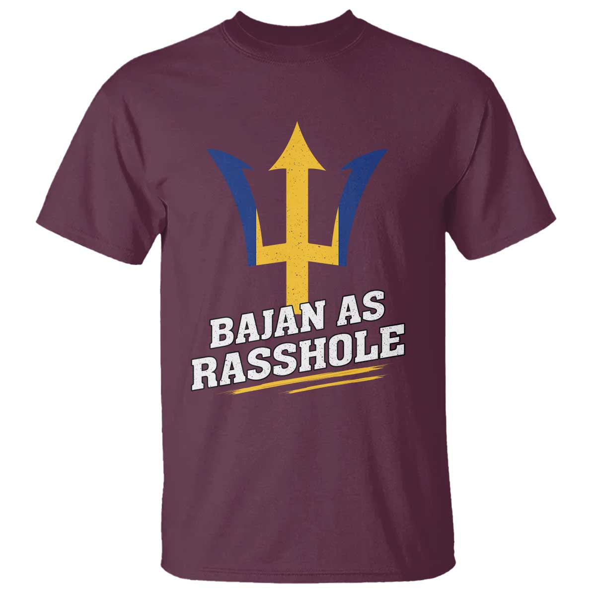 Funny Bajan As Rasshole T Shirt Barbados Tridents TS11 Maroon Print Your Wear