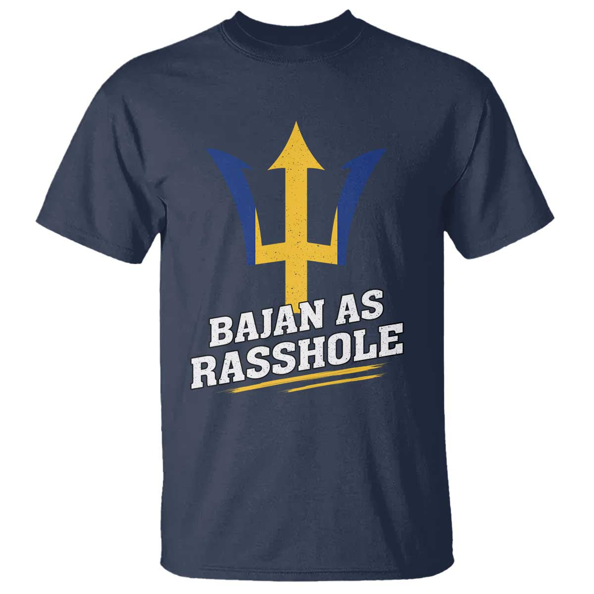 Funny Bajan As Rasshole T Shirt Barbados Tridents TS11 Navy Print Your Wear