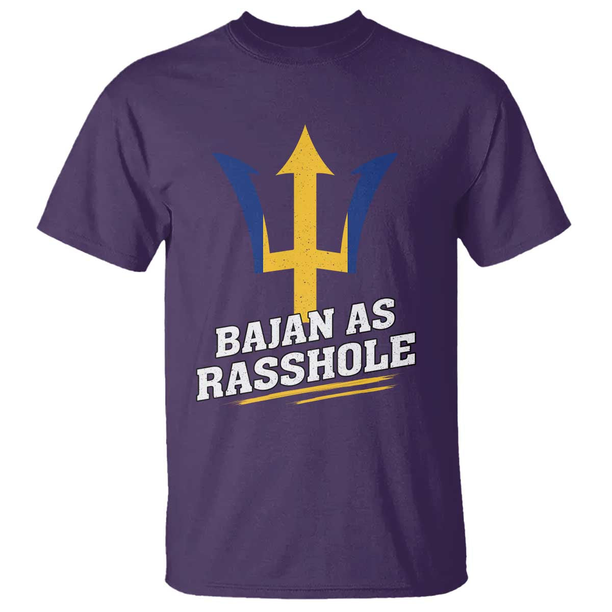 Funny Bajan As Rasshole T Shirt Barbados Tridents TS11 Purple Print Your Wear