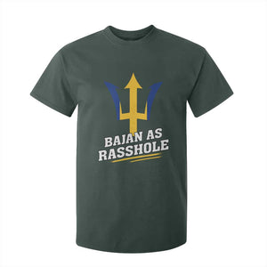 Funny Bajan As Rasshole T Shirt For Kid Barbados Tridents TS11 Dark Forest Green Print Your Wear