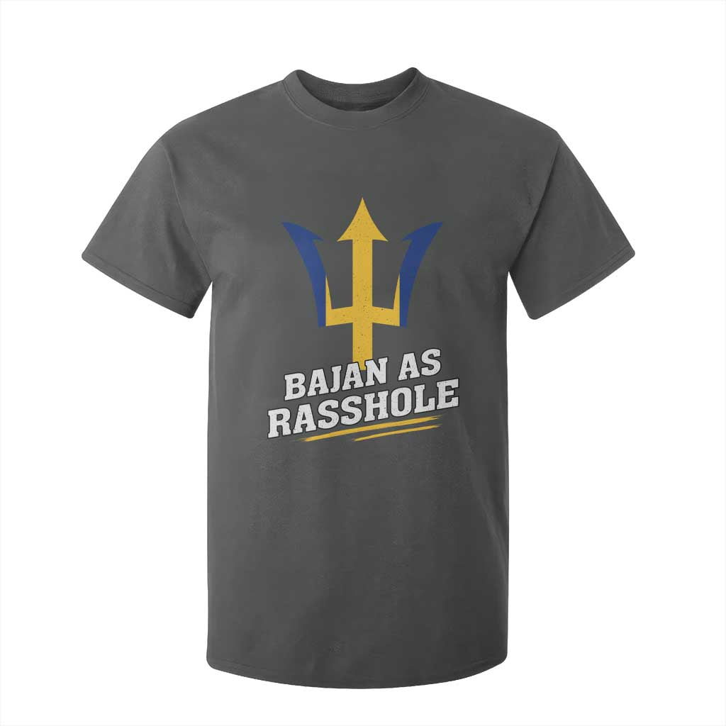 Funny Bajan As Rasshole T Shirt For Kid Barbados Tridents TS11 Dark Heather Print Your Wear