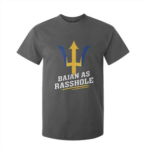 Funny Bajan As Rasshole T Shirt For Kid Barbados Tridents TS11 Dark Heather Print Your Wear