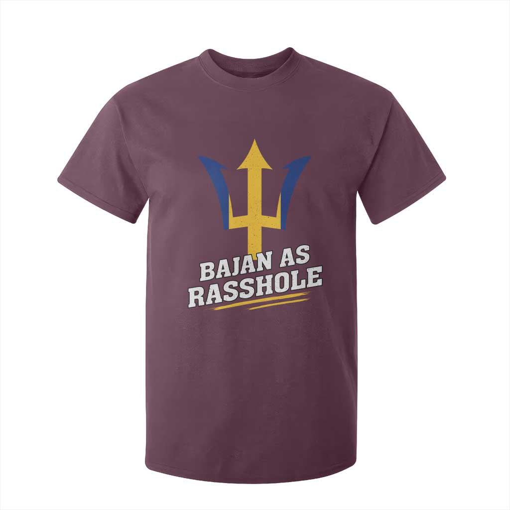 Funny Bajan As Rasshole T Shirt For Kid Barbados Tridents TS11 Maroon Print Your Wear