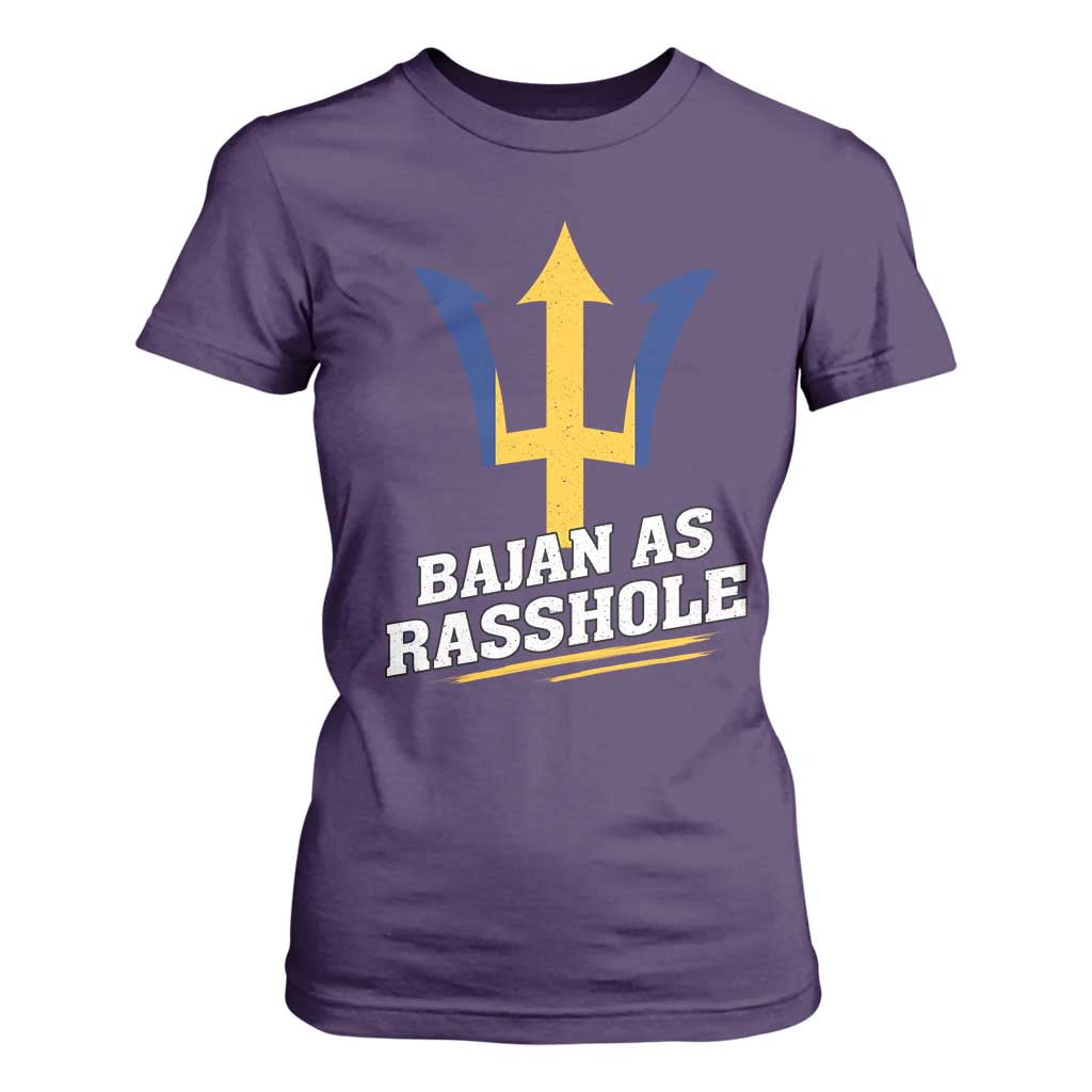 Funny Bajan As Rasshole T Shirt For Women Barbados Tridents TS11 Purple Print Your Wear