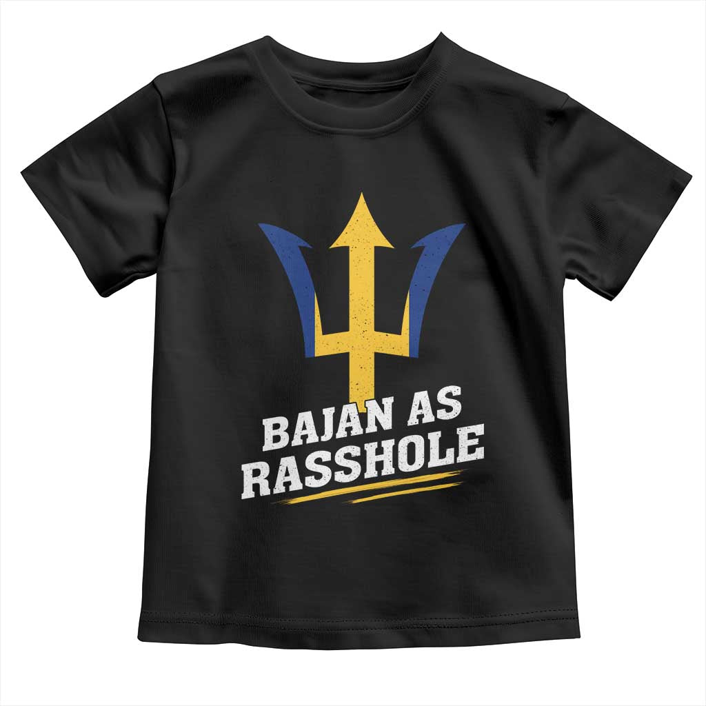 Funny Bajan As Rasshole Toddler T Shirt Barbados Tridents TS11 Black Print Your Wear