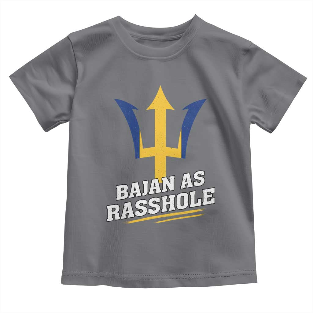 Funny Bajan As Rasshole Toddler T Shirt Barbados Tridents TS11 Charcoal Print Your Wear