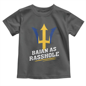 Funny Bajan As Rasshole Toddler T Shirt Barbados Tridents TS11 Dark Heather Print Your Wear