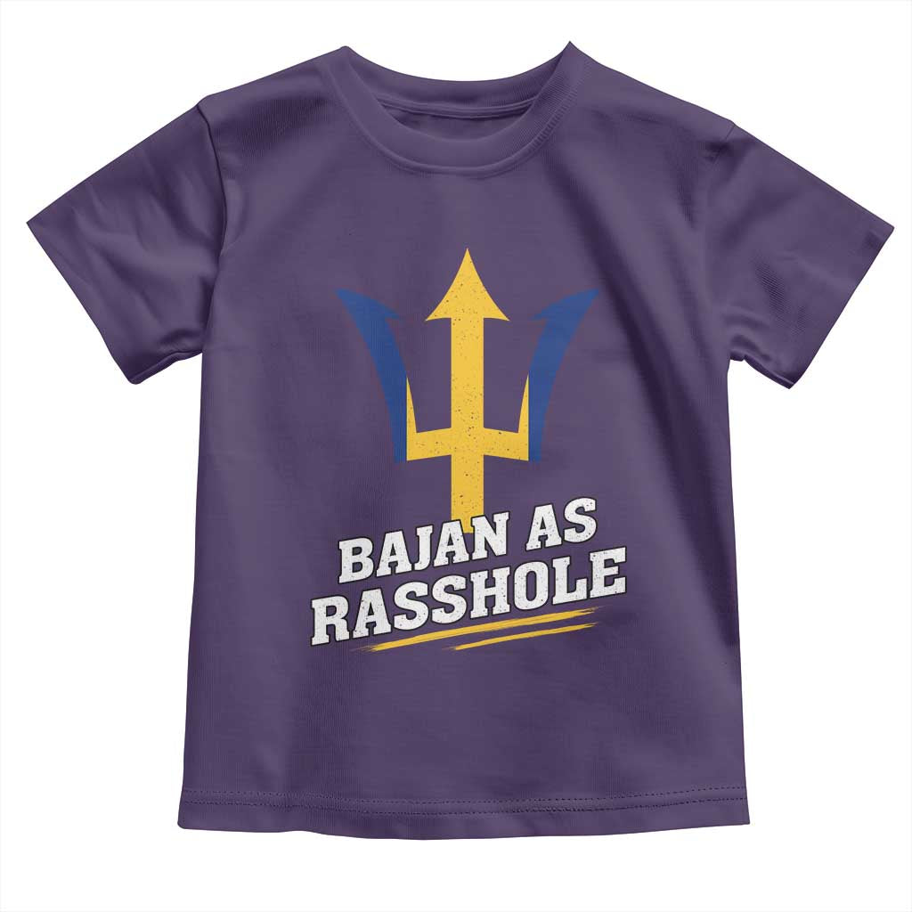 Funny Bajan As Rasshole Toddler T Shirt Barbados Tridents TS11 Purple Print Your Wear