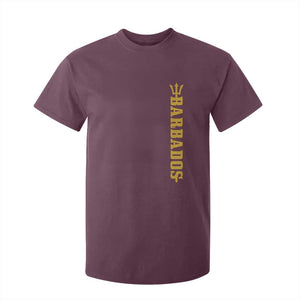 Funny Bajan Pride Barbados Trident T Shirt For Kid TS11 Maroon Print Your Wear