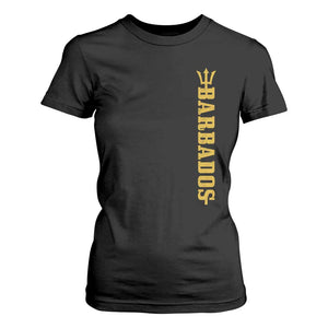 Funny Bajan Pride Barbados Trident T Shirt For Women TS11 Black Print Your Wear