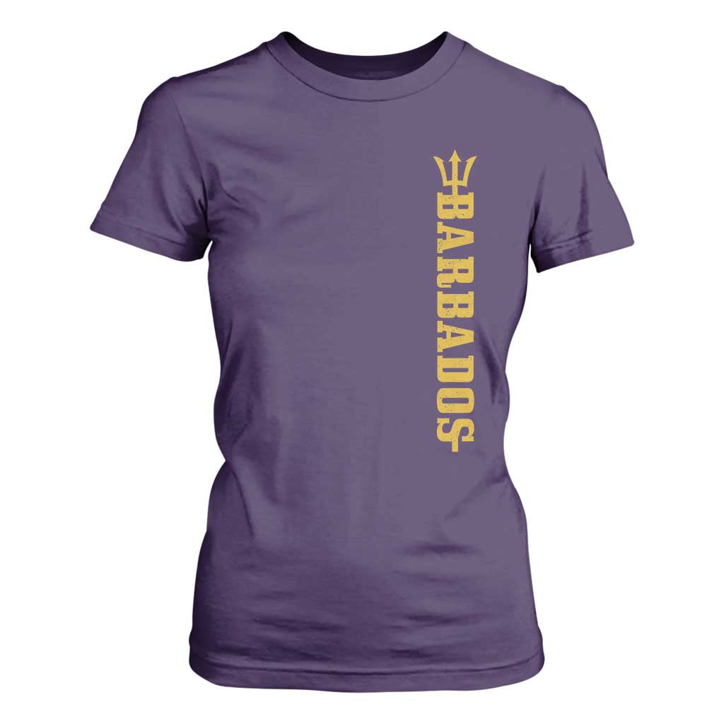 Funny Bajan Pride Barbados Trident T Shirt For Women TS11 Purple Print Your Wear